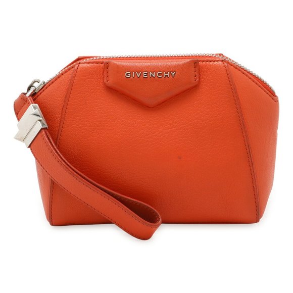 GIVENCHY Givenchy Antigona Multi-Pouch Pouch Clutch Bag in Orange Leather - Picture 1 of 9